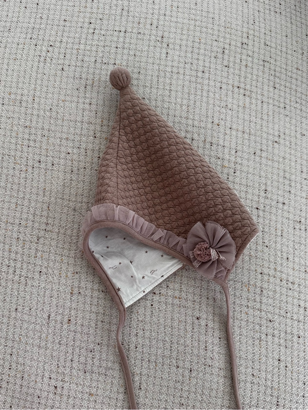 Organic mom baby elf bonnet